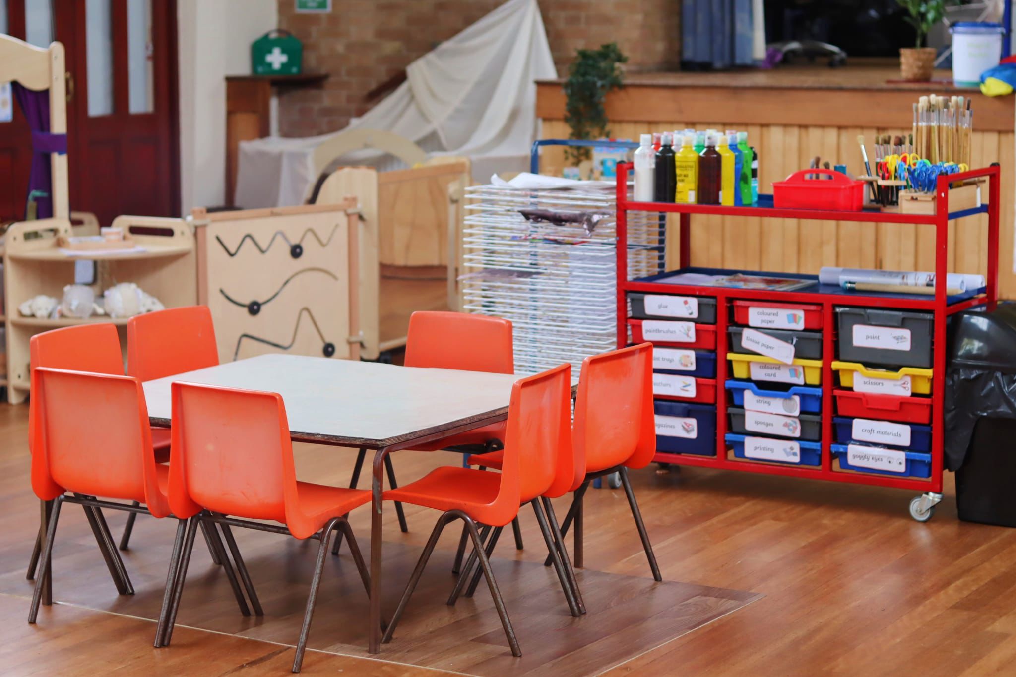 Arts and crafts activity area at Maygardens Little Learners nursery Northolt